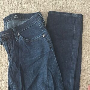 AG Adriano Goldschmied dark blue cigarette jeans